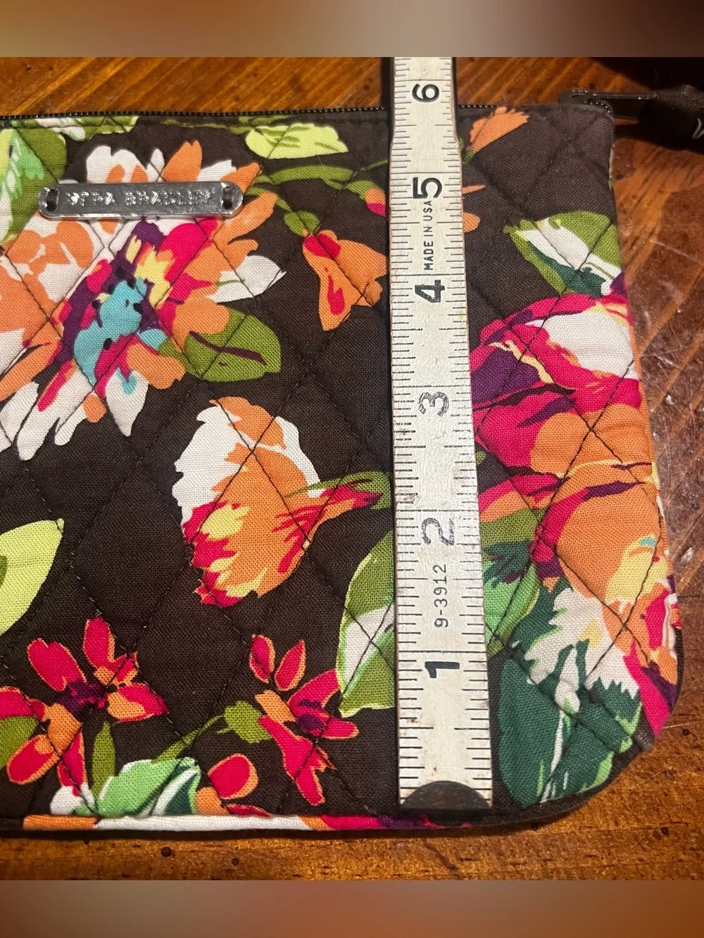 Vera Bradley English Rose Quilted Cosmetic Makeup Bag Retired Pattern Travel